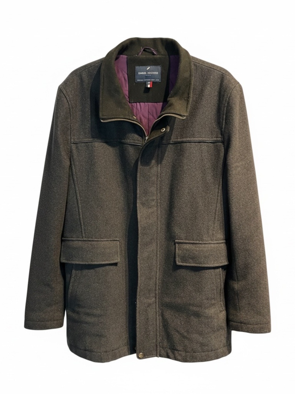 Daniel Hechter Paris Men's Black Wool Blend Pea Coat Size M